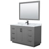 Custom image for Dark Gray with Matte Black Trim / White Carrara Marble / 46