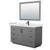 Custom image for Dark Gray with Matte Black Trim / White Cultured Marble / 46