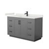 Custom image for Dark Gray with Matte Black Trim / White Quartz / No Mirror