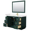 Custom image for Green with Brushed Gold Trim / Carrara Cultured Marble / 46