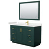 Custom image for Green with Brushed Gold Trim / Carrara Cultured Marble / 46
