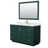 Custom image for Green with Brushed Gold Trim / White Carrara Marble / 46