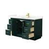 Custom image for Green with Brushed Gold Trim / Giotto Quartz / No Mirror