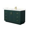 Custom image for Green with Brushed Gold Trim / Giotto Quartz / No Mirror