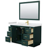 Custom image for Green with Brushed Gold Trim / White Cultured Marble / 46