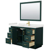 Custom image for Green with Brushed Gold Trim / White Quartz / 46