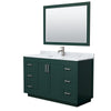 Custom image for Green with Brushed Nickel Trim / White Carrara Marble / 46