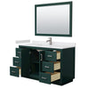 Custom image for Green with Brushed Nickel Trim / White Cultured Marble / 46