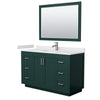 Custom image for Green with Brushed Nickel Trim / White Cultured Marble / 46
