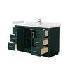 Custom image for Green with Brushed Nickel Trim / White Cultured Marble / No Mirror