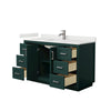 Custom image for Green with Brushed Nickel Trim / White Quartz / No Mirror