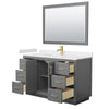 Custom image for Dark Gray with Brushed Gold Trim / Carrara Cultured Marble / 46