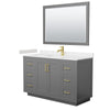 Custom image for Dark Gray with Brushed Gold Trim / Carrara Cultured Marble / 46