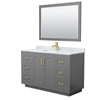 Custom image for Dark Gray with Brushed Gold Trim / White Carrara Marble / 46