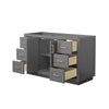 Custom image for Dark Gray with Brushed Gold Trim / No Mirror