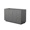 Custom image for Dark Gray with Brushed Gold Trim / No Mirror