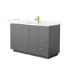 Custom image for Dark Gray with Brushed Gold Trim / Giotto Quartz / No Mirror