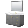Custom image for Dark Gray with Brushed Gold Trim / White Cultured Marble / 46