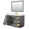 Custom image for Dark Gray with Brushed Gold Trim / White Quartz / 46