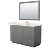 Custom image for Dark Gray with Brushed Gold Trim / White Quartz / 46