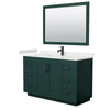 Custom image for Green with Matte Black Trim / Carrara Cultured Marble / 46