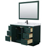 Custom image for Green with Matte Black Trim / White Carrara Marble / 46