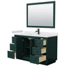 Custom image for Green with Matte Black Trim / White Cultured Marble / 46