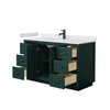 Custom image for Green with Matte Black Trim / White Cultured Marble / No Mirror
