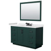 Custom image for Green with Matte Black Trim / White Cultured Marble / 46
