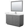 Custom image for Dark Gray with Brushed Nickel Trim / Carrara Cultured Marble / 46