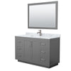 Custom image for Dark Gray with Brushed Nickel Trim / White Carrara Marble / 46