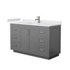 Custom image for Dark Gray with Brushed Nickel Trim / White Cultured Marble / No Mirror