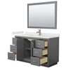 Custom image for Dark Gray with Brushed Nickel Trim / White Quartz / 46
