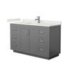 Custom image for Dark Gray with Brushed Nickel Trim / White Quartz / No Mirror