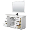 Custom image for White with Matte Black Trim / Carrara Cultured Marble / 46