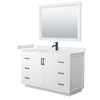 Custom image for White with Matte Black Trim / Carrara Cultured Marble / 46