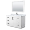 Custom image for White with Matte Black Trim / White Carrara Marble / 46