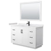 Custom image for White with Matte Black Trim / White Cultured Marble / 46