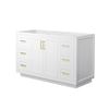 Custom image for White with Brushed Gold Trim / No Mirror