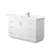 Custom image for White with Brushed Gold Trim / Giotto Quartz / No Mirror