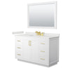 Custom image for White with Brushed Gold Trim / White Quartz / 46