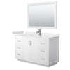 Custom image for White with Brushed Nickel Trim / Carrara Cultured Marble / 46