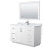 Custom image for White with Brushed Nickel Trim / White Carrara Marble / 46