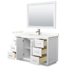 Custom image for White with Brushed Nickel Trim / Giotto Quartz / 46
