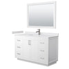 Custom image for White with Brushed Nickel Trim / White Cultured Marble / 46