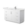 Custom image for White with Brushed Nickel Trim / White Quartz / No Mirror
