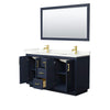 Custom image for Dark Blue with Brushed Gold Trim / Giotto Quartz / 58