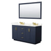 Custom image for Dark Blue with Brushed Gold Trim / Giotto Quartz / 58