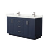 Custom image for Dark Blue with Brushed Nickel Trim / Giotto Quartz / No Mirror