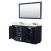 Custom image for Dark Blue with Brushed Nickel Trim / White Quartz / 58